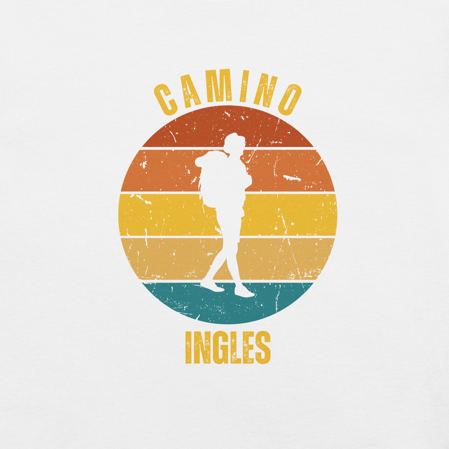 Peregrino Ingles, Camino de Santiago Keepsake, Solo Hiker, Unisex T-Shirt