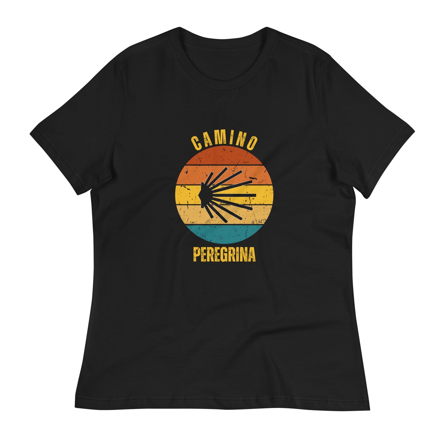 Camino de Santiago T-Shirt, Peregrina Woman's Tee,  Pilgrim Spain Keepsake, Seashell, Short Sleeve