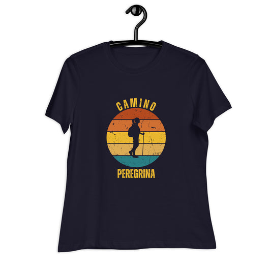 Camino de Santiago T-Shirt PeregrinabTee, Pilgrim Keepsake Clothing, Solo Hiker, Unisex Dark Grey Heather, Medium