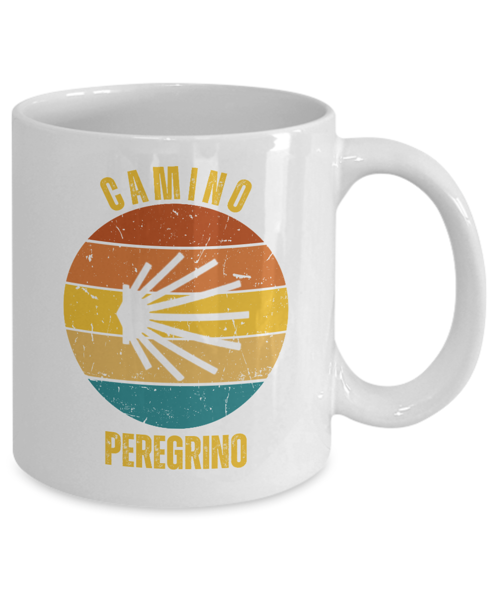 Camino de Santiago Peregrino White Mug