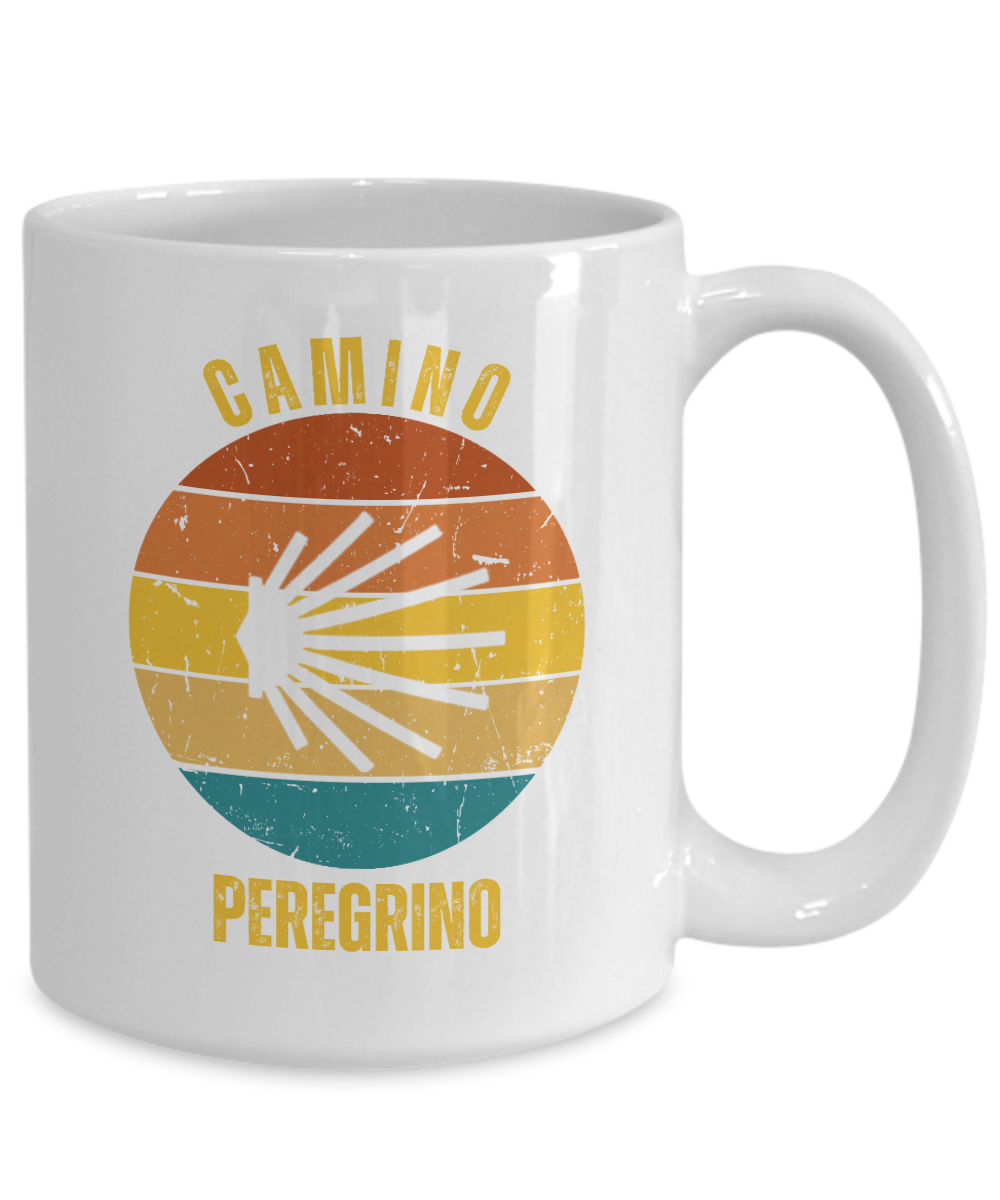 Camino de Santiago Peregrino White Mug