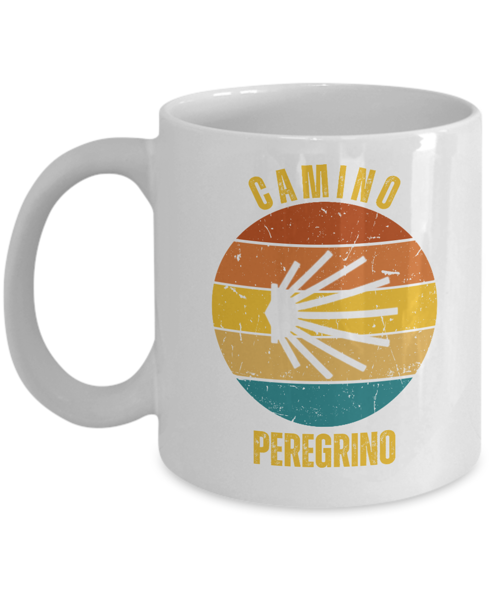 Camino de Santiago Peregrino White Mug