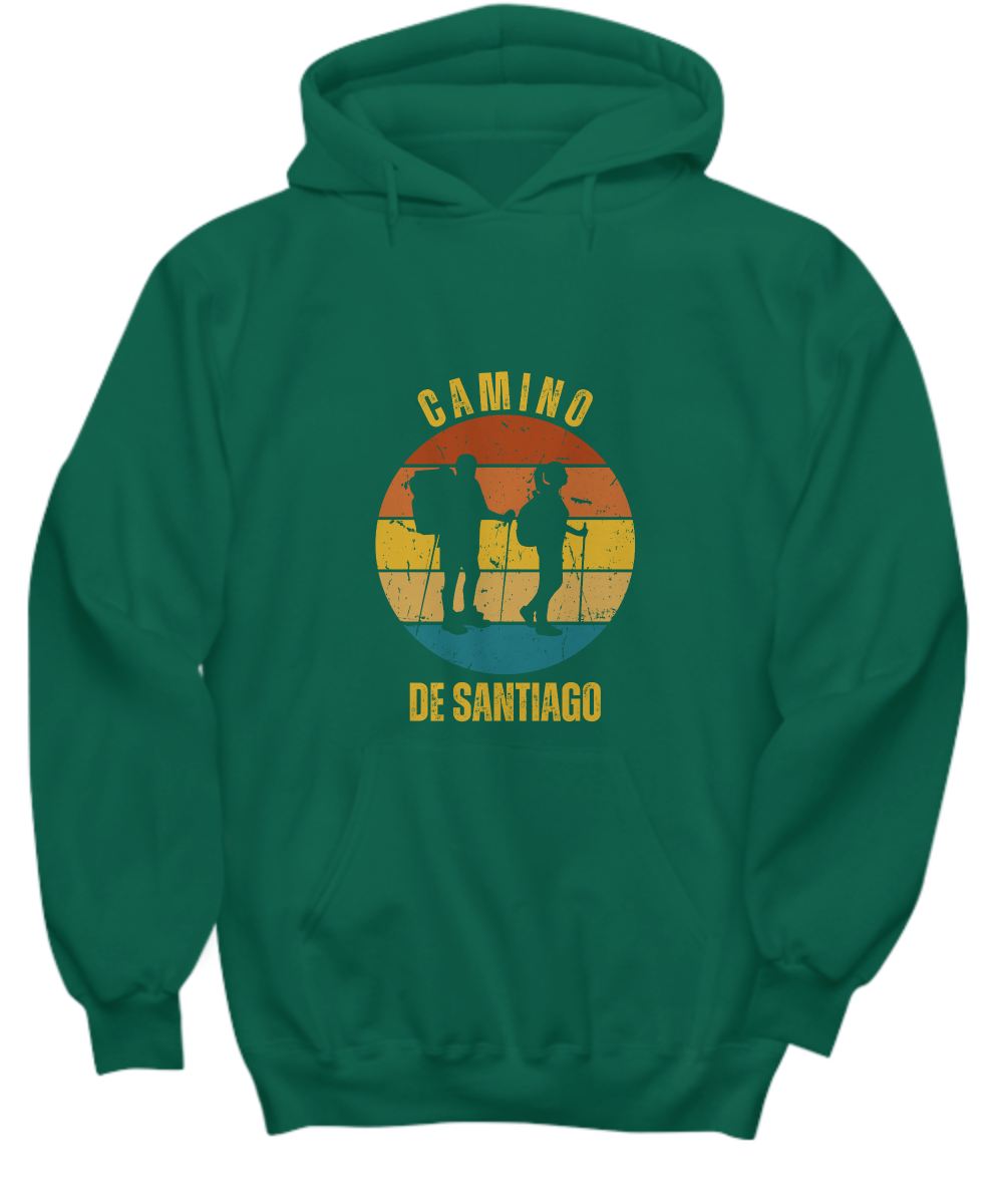 Camino de Santiago Hoodie Front Kelly Green