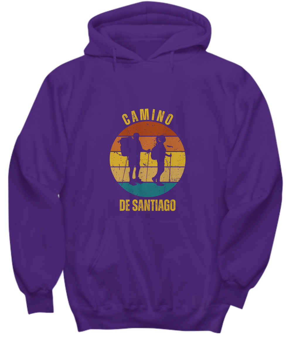 Camino de Santiago Hoodie Front Purple