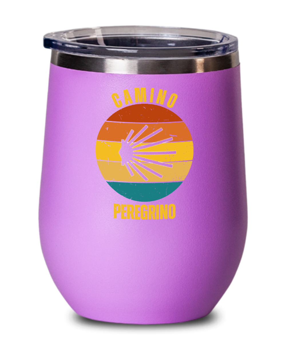 Camino de Santiago Peregrino wine tumbler