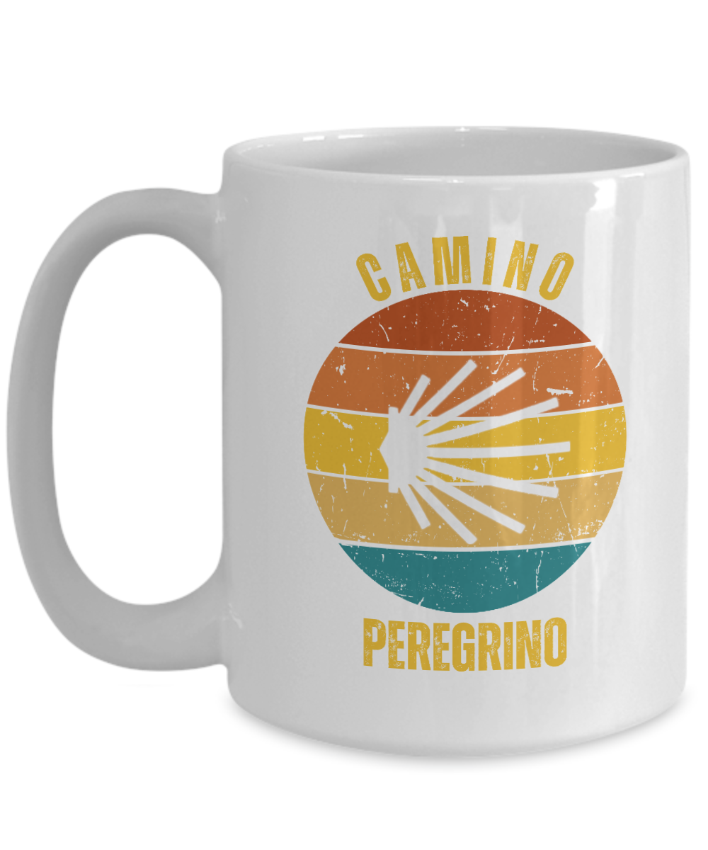 Camino de Santiago Peregrino White Mug