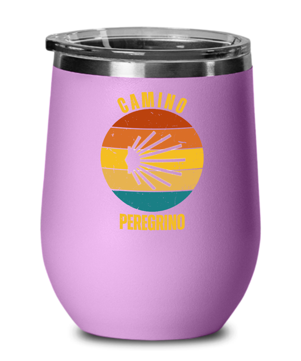 Camino de Santiago Peregrino wine tumbler