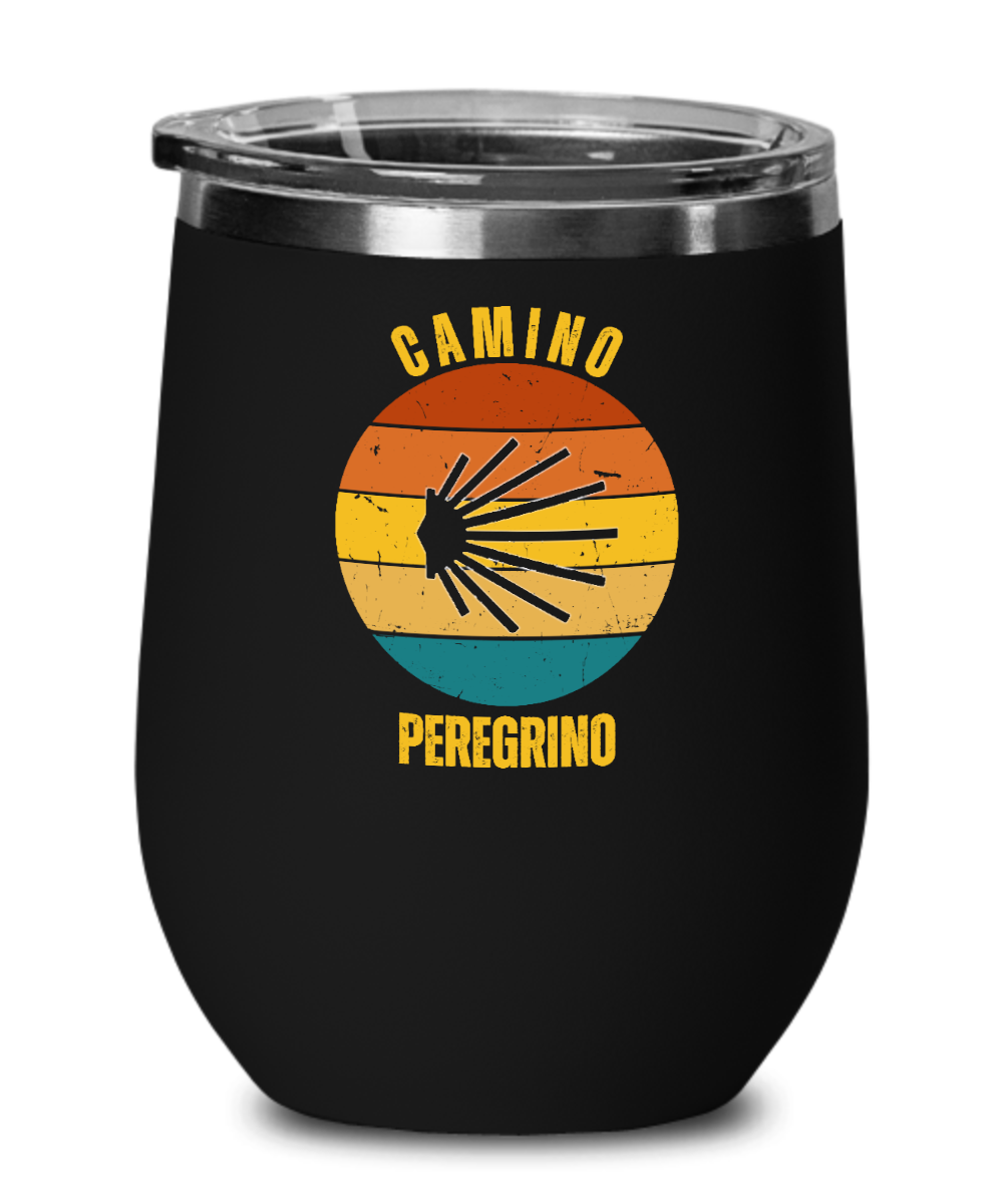 Camino de Santiago Peregrino wine tumbler