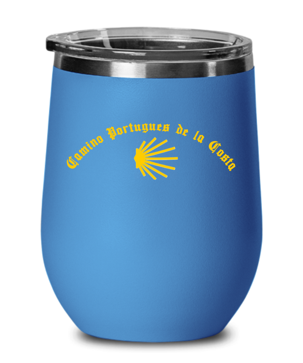 Camino Portugues de la Costa Wine Tumbler