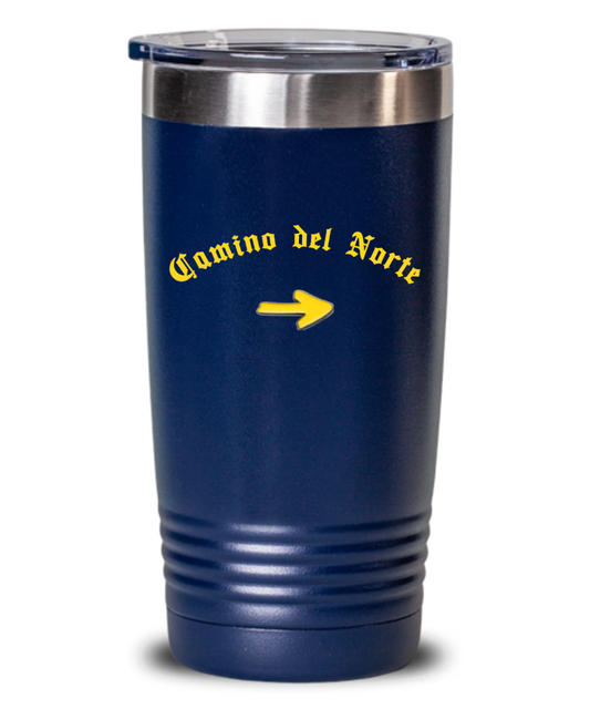 Camino del Norte Lidded Tumbler Camino de Santiago, Vacuum Sealed, 20 oz.