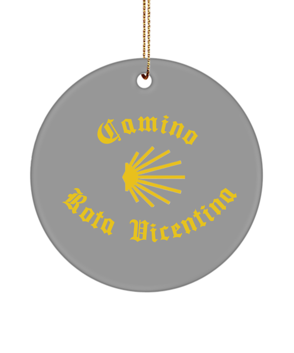 Camino de Santiago Christmas Ornament Seashell Rota Vicentina 3" Round Ceramic