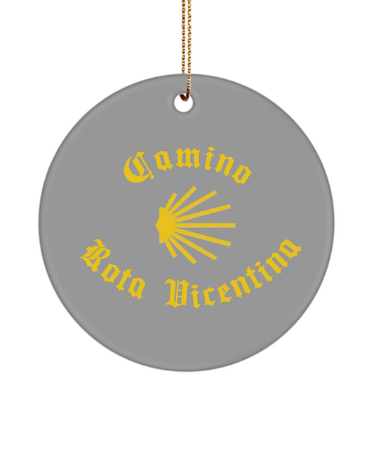 Camino de Santiago Christmas Ornament Seashell Rota Vicentina 3" Round Ceramic