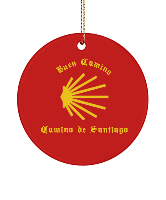 Camino de Santiago Buen Camino Christmas Ornament, España 3" Round Ceramic Keepsake