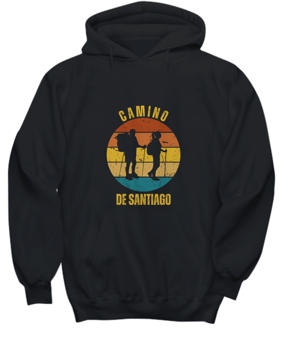 Camino de Santiago Hoodie Front Black