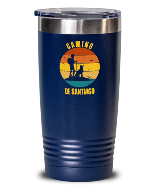 Camino de Santiago Tumbler with dog