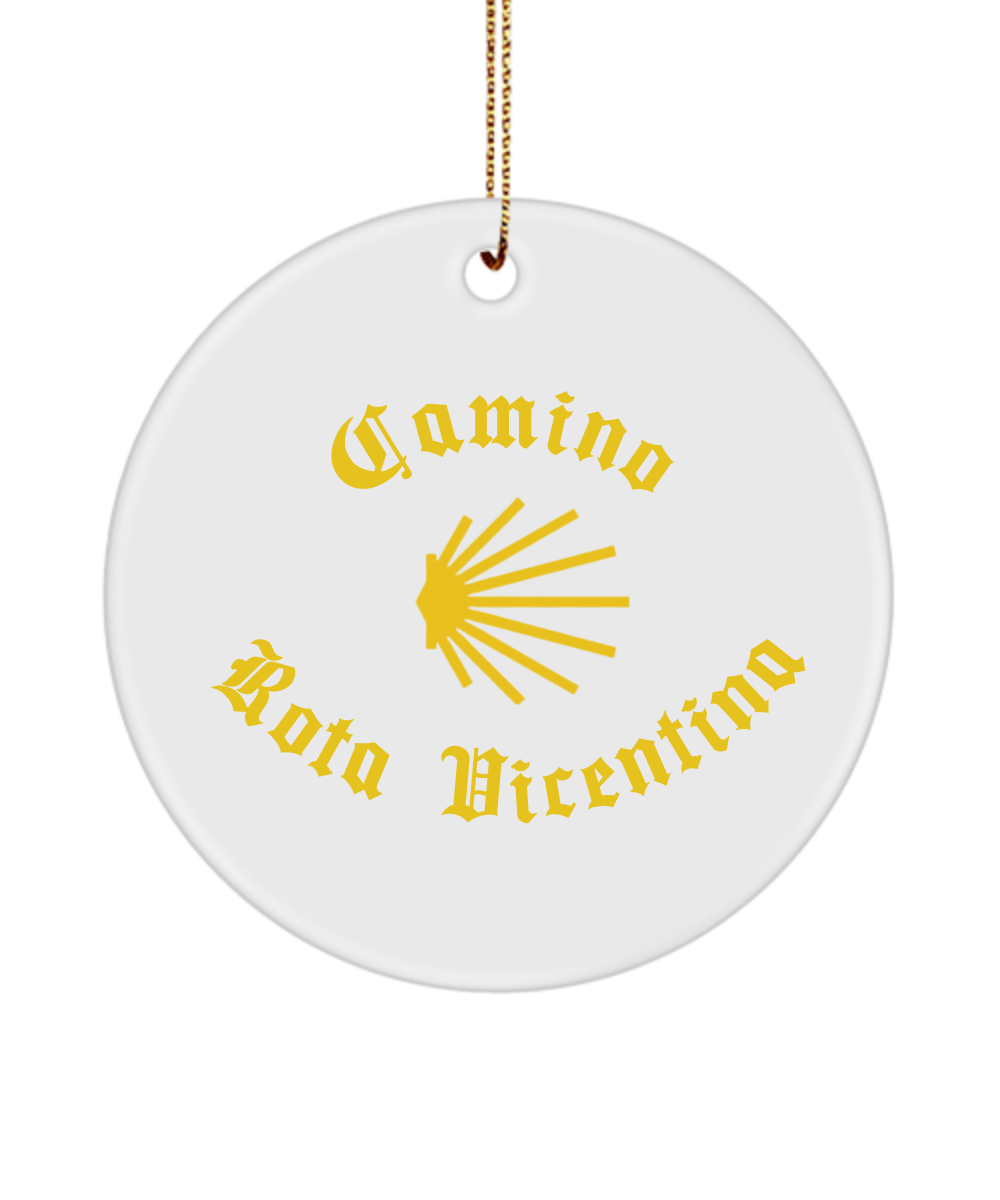 Camino de Santiago Christmas Ornament Seashell Rota Vicentina 3" Round Ceramic