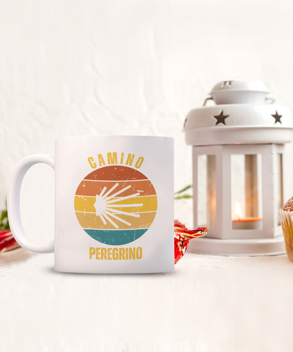 Camino de Santiago Peregrino White Mug