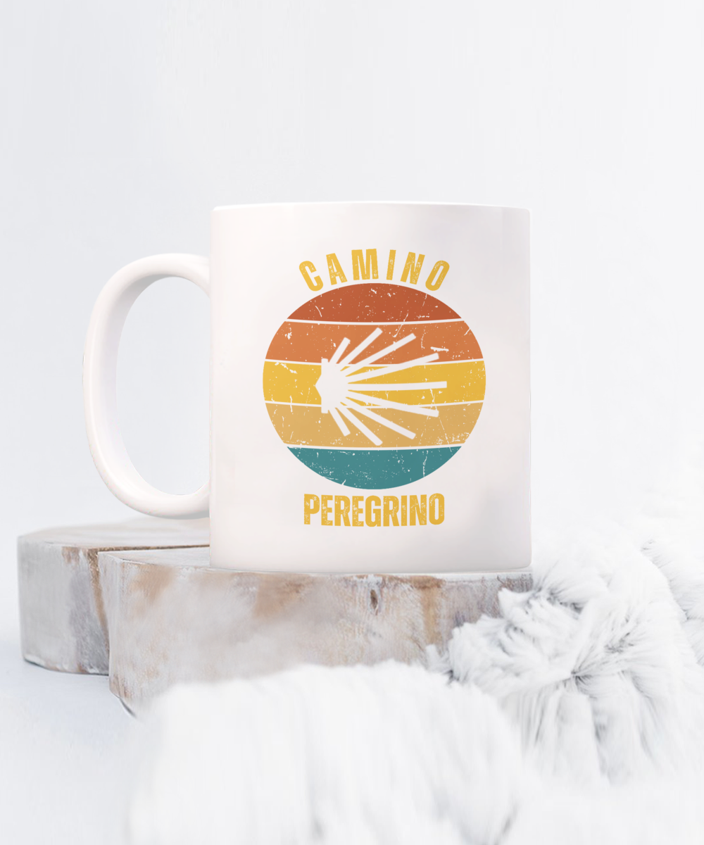 Camino de Santiago Peregrino White Mug