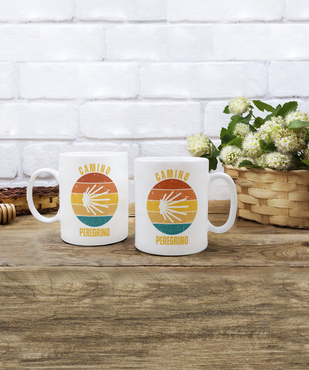 Camino de Santiago Peregrino White Mug